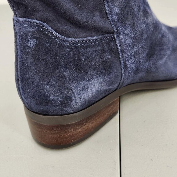 Lucky Brand Calypso Boot Over The Knee Blue Oiled Suede Women’s 6M Wide Calf - Picture 13 of 16